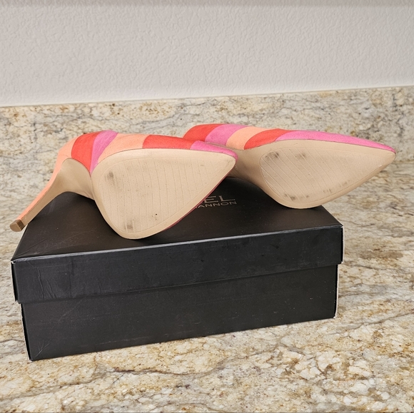 Michael By Micahel Shannon Multicolor Patchwork Heels Size 10 - Picture 10 of 10